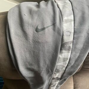 Nike Gray Jogger Sweat Pants with Camo Trim